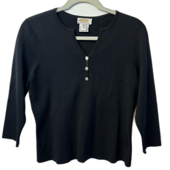 Talbot Petites Sweater Black Size M - Picture 1 of 5
